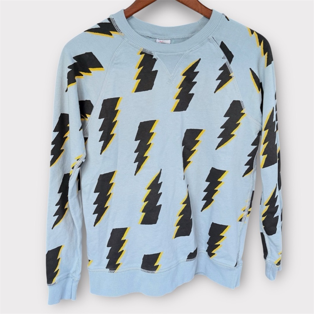 Hanna Andersson Lightning Bolt Long Sleeve Sweatshirt Blue Boys Size 12